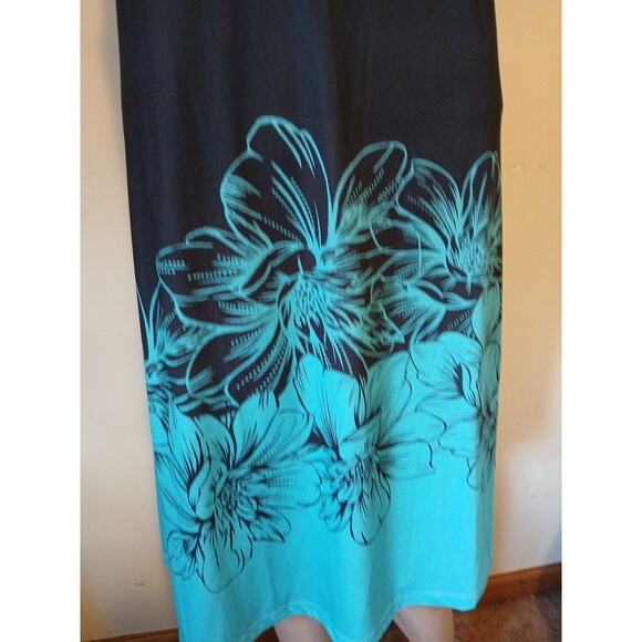 Borniu Womens Vneck Criss Cross Tank Beach Flower Sundress Size Xl-Blues/Floral - Picture 5 of 16